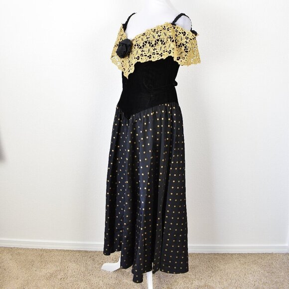 Vintage 80s Prom Party Formal Dress - 12 - Picture 5 of 10